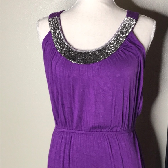 Summer Light Weight Purple Summer Dress Size M - Picture 2 of 7